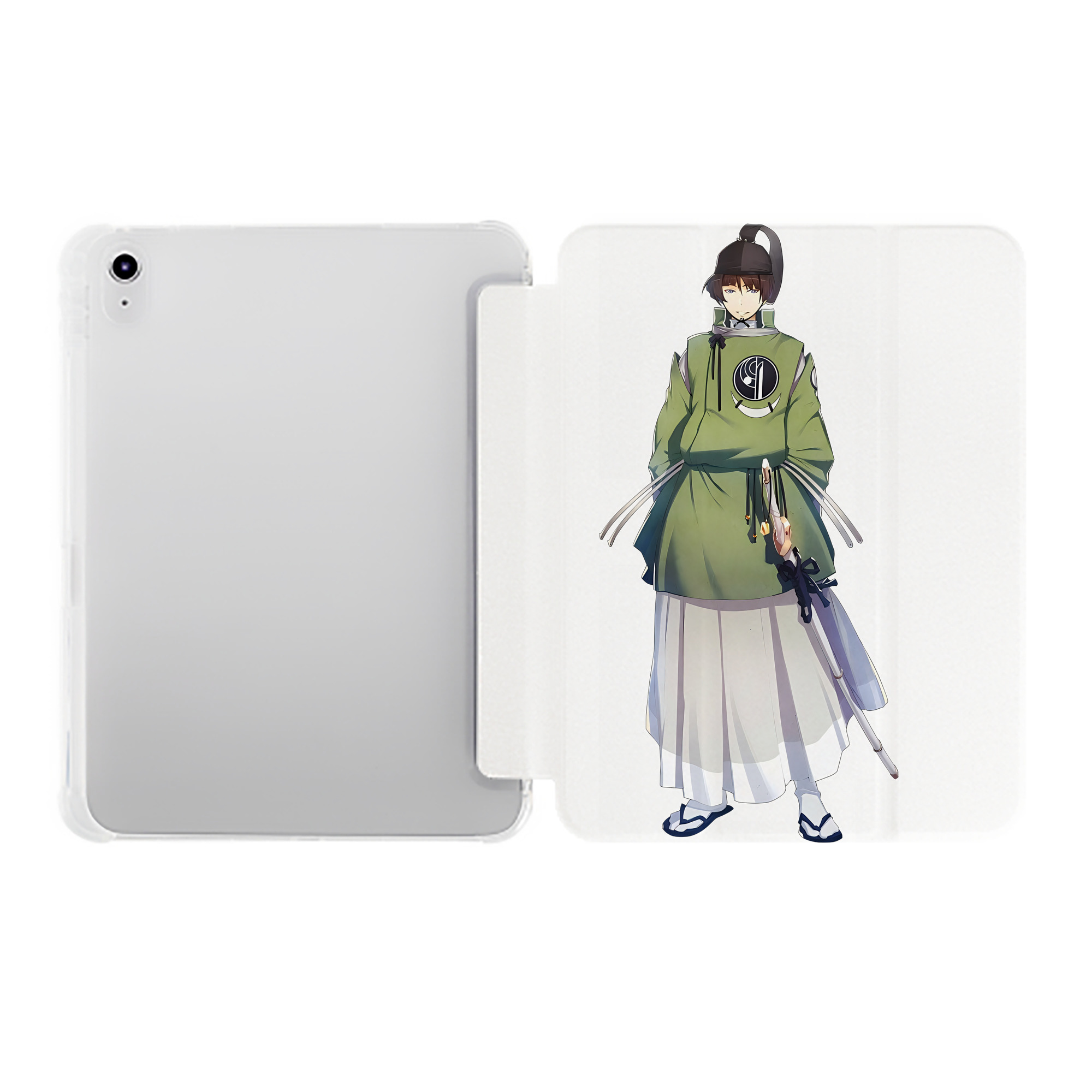 （画像用） 刀剣乱舞 Touken Ranbu IPad ケース ペン収納付き 三つ折りスタンド PUレザー×シリコン 対応機種9.5/10.5/10.9インチ